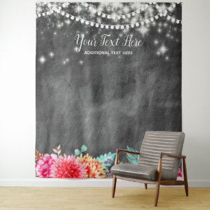 Modern Floral Boho Photo Booth Backdrop Tapestry