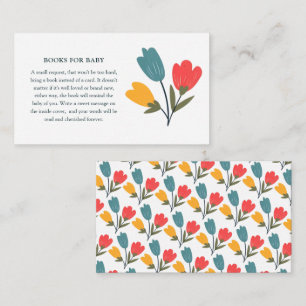 Modern Floral Books for Baby Enclosure Card