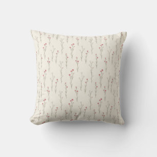 Modern Floral Botanical Simple Feminine Wildflower Cushion