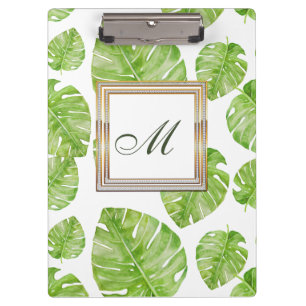 Modern Floral Botanical Watercolor Foliage Clipboard