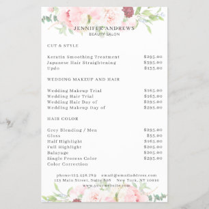 Modern floral bouquet flyer