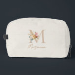 Modern Floral Bouquet Monogram  Dopp Kit<br><div class="desc">This modern,  stylish dopp kit bag features a beautiful watercolor flower bouquet with the ability to customise your monogram and name. The perfect gift for many occasions,  including bridesmaid gifts,  birthdays,  travel gifts,  and more.</div>