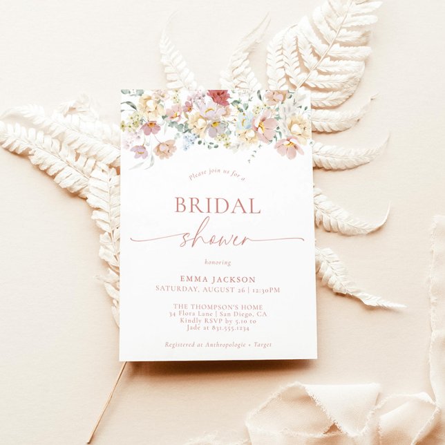 Modern Floral Bridal Shower | Boho Bridal Shower Invitation (Creator Uploaded)