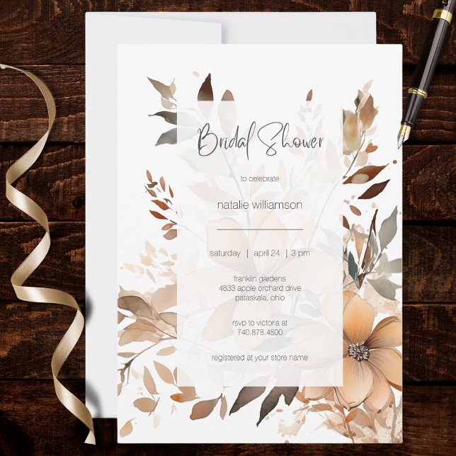 Modern Floral Bridal Shower  Invitation (Creator Uploaded)