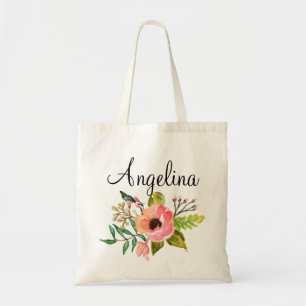 Modern Floral Bridesmaid Personalised-2 Tote Bag
