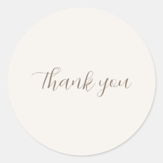 Modern Floral Bugs Woodland Thank You  Classic Round Sticker