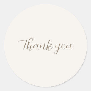 Modern Floral Bugs Woodland Thank You  Classic Round Sticker