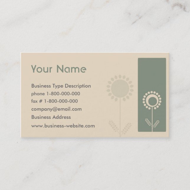 Modern Floral Business Card (Front)