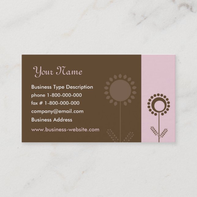Modern Floral Business Card (Front)