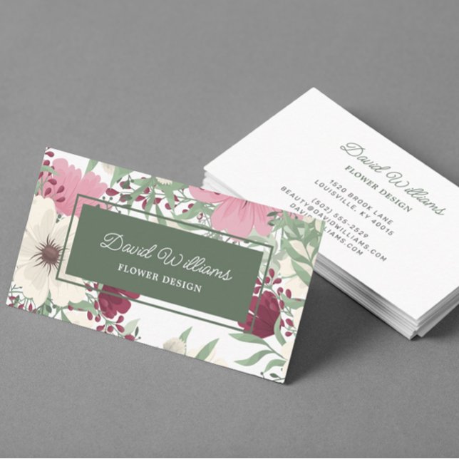 Modern Floral Business Card (Creator Uploaded)