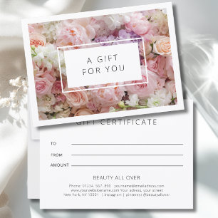 Modern Floral Business Gift Certificate