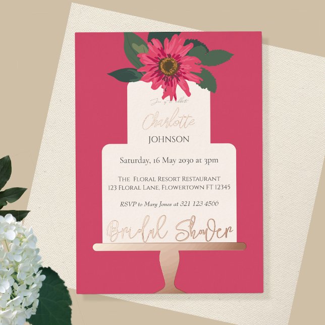  Modern  Floral Cake Bridal Shower Gold (Creator Uploaded)