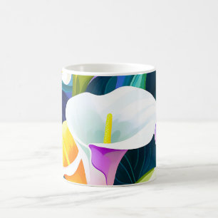 Modern Floral Calla Lily Coffee Mug