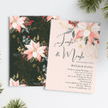 Modern Floral Christmas Jingle & Mingle Party Invitation<br><div class="desc">This modern floral Christmas jingle & mingle party invitation has a whimsical and elegant design featuring vibrant watercolor illustrations of red and pink poinsettias and delicate winter greenery. With chic botanical elements like pine, holly, and winter berries, the card’s colourful palette, including dusty rose and gold accents, adds a boho...</div>