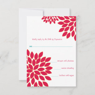Modern Floral Chrysanthemum Wedding Invitations