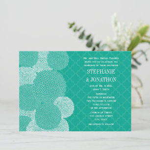 Modern Floral Chrysanthemum Wedding Invitations