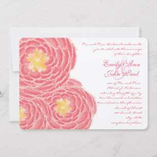 Modern Floral Chrysanthemum Wedding Invitations