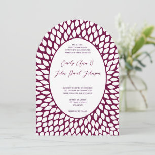 Modern Floral Chrysanthemum Wedding Invitations