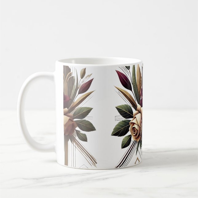 Modern Floral Coffee Mug (Left)