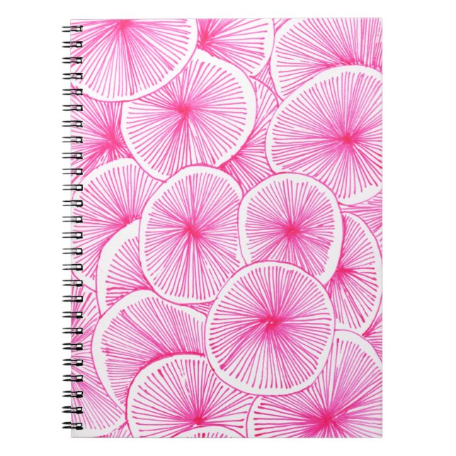 Modern, floral, colourful notebook, designer notes notebook (Front)