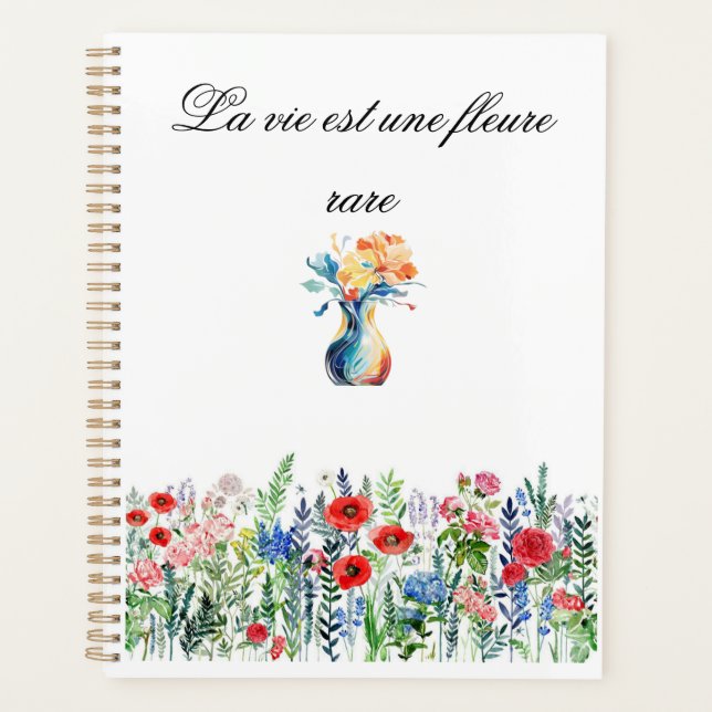 Modern floral cover Weekly and Monthly Planner (Front)