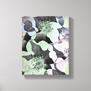 Modern floral design canvas print