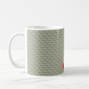 Modern floral design coffee mug