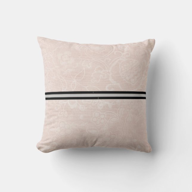 Modern Floral Design Throw Pillow (Front)