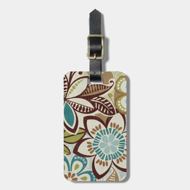 Modern Floral Designs Luggage Tag (Front Vertical)