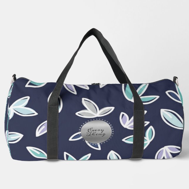 Modern floral  duffle bag (Front)