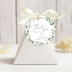 Modern Floral Dusty Green Eucalyptus Wedding Favour Tags