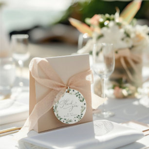 Modern Floral Dusty Green Eucalyptus Wedding Favour Tags