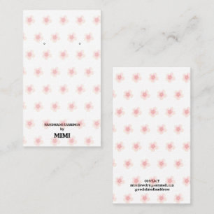 Modern Floral Earring Display Business Card