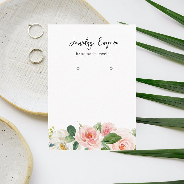 Modern Floral earring holder Business Card (Creator Uploaded)