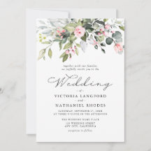 Modern Floral Eucalyptus Leaves Greenery Wedding