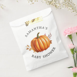 Modern Floral Fall Baby Shower Favour Bags