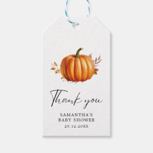 Modern Floral Fall Baby Shower Gift Tags