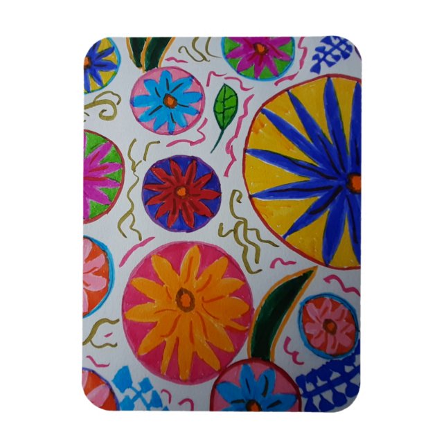 Modern Floral Flexible Magnet (Vertical)