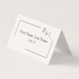 Modern Floral Folded Table Cards