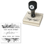 Modern Floral Frame Create Your Own Return Address