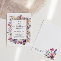 Modern Floral Garden Frame Birthday Party