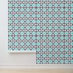 Modern Floral Geometric Wallpaper