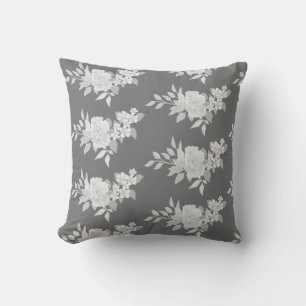 Modern Floral Grey Cushion