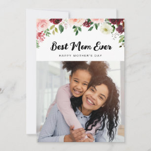 modern floral happy mother's day card