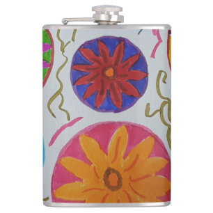 Modern Floral Hip Flask