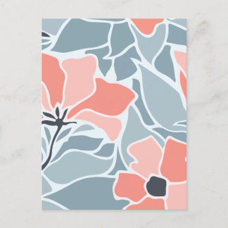 Modern floral holiday postcard