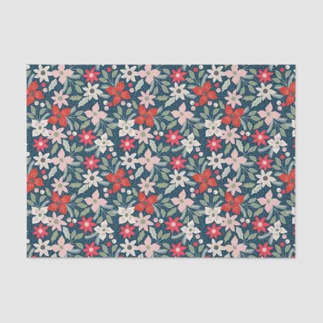 Modern Floral | Holiday Tissue Paper (Front)