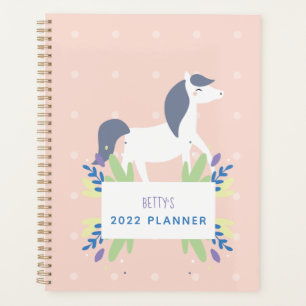 Modern Floral Horse Lover Pastel Personalised Planner