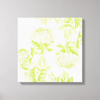 Modern Floral hydrangea stretched canvas Print