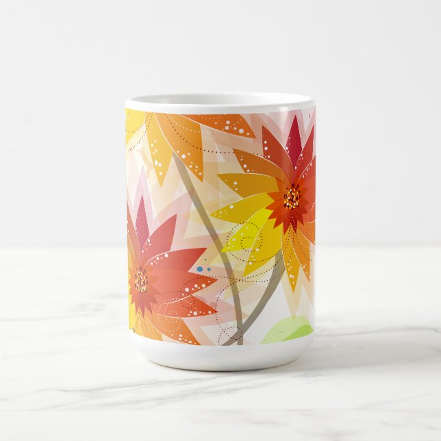 Modern Floral Illustration Coffee Mug (Center)